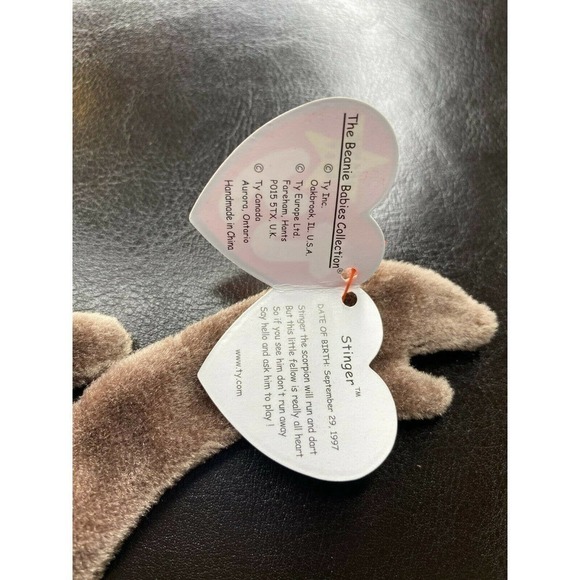 Ty Beanie Babies Stinger the Scorpion 4077 Beanie Baby 5th Gen Hang tag - Picture 5 of 7